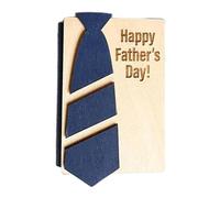 Boîte à cartes en bois pliée pour la fête des pères, support pour cartes de vœux pour la fête des pères, étui pour plusieurs cartes avec livre en papier plié, boîte à cartes de m, bleu, Consulte la