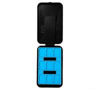 Boîte à cartes multifonction pliable pour Nintendo Switch2 avec 9 jeux et 4 emplacements pour cartes pour un rangement organisé (noir/bleu)