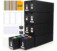 Boîte À Cartes Pour 7400+ Cartes,Boîtes De Rangement Pour Cartes À Collectionner Avec 48pcs Séparateurs,Etiquettes Et Ruban Adhésif,Boîtes Magnétiques De Qualité Supérieure De Pour Tcg Carte