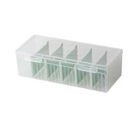 Boîte à cartes transparente, porte-index en plastique transparent | Séparateur réglable, grande capacité, 0,9 livre, boîte de rangement portable de vocabulaire pour organiser des notes d'apprentissage
