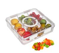 Boîte à casse-croûte - Boîtes de rangement catégorisées de 5,5 L avec couvercles, plateau à collation, organiseur portable | Pour cuisine, salon, réfrigérateur, aliments frais pour collations, repas