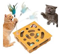 Boîte à casse-tête en bois pour chat | Grattoir labyrinthe pour chat | pour entraînement de , maison, salon, chambre à coucher, balcon, repas, voyage