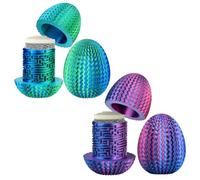 Boîte à Casse-Tête Labyrinthe Ovale avec Compartiment Secret, Coffret Mystère 3D Vert-Bleu pour Ranger Argent et Cadeaux, Jeu de Réflexion Réutilisable pour Adultes et Enfants