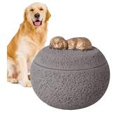 Boîte à cendres pour chien - Boîte de crémation pour chien | Récipient décoratif lisse pour souvenirs de mort, funérailles, condoléances, chiots perdus, chats