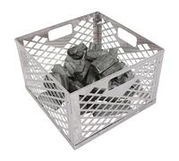 Boîte à charbon | Panier à cendres carré en acier inoxydable avec poignée,Paniers à charbon en bois pour la plupart des grilles à fumeurs défalsées, grille combinée, Accessor