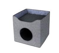 WOUAPY-Boîte à chat coloris gris Wouapy La Terrasse - 39 x 39 x 38 cm