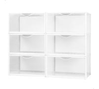 Boîte à chaussures empilable Max Home Blanc 6 Unités polypropylène ABS 35 x 1