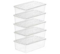 Boîte à chaussures pour femmes - Plast Team Basic - 5x - Transparente - 345 x 190 x 96mm