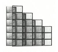 Boîte à chaussures Transparent, Lot de 18, Boîte de rangement, Pointure 44, Empilables, Transparent et Noir