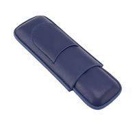 Boîte à Cigares, étui à Cigares, étui de Voyage, Ensemble de Cigares, Support en Simili Cuir pour 2 Cigares pour Hommes (Bleu)