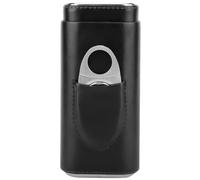 Boîte à Cigares Étui de Cigares en Cuir, Boîte de Rangement pour Cigares Portable avec Coupe-Cigare Qualité Fiable Pratique pour les Voyages（Noir）