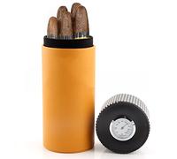 BoîTe à Cigares,Pot à Cigares,Cave à Cigares De Voyage Portable DoubléE De Bois De CèDre Avec HygromèTre Humidificateur,Peut Contenir 7 à 10 Cigares,Cadeau De Cigare Pour Homme