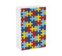 Boîte à cigarettes légère et compacte, élégante et étanche, pour la sensibilisation à l'autisme.