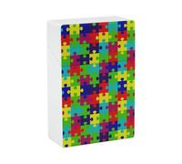 Boîte à cigarettes mignonne, légère et compacte, pour la sensibilisation à l'autisme, élégante et étanche.