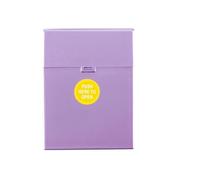 Boîte à cigarettes XXL pour 30 cigarettes - En plastique - Violet métallisé - Très stable - Utilisation à une main - Robuste et légère - Pour King Size (1 boîte violet métallisé)