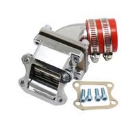 Boite à Clapets Carburateur Tuyau de collecteur d'admission adapté pour DIO50 AF17 AF18 AF27 AF28 adapté pour carburateur de moto 2 temps HONDA 100 50cc 90cc(Red)