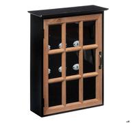 Boîte à clé ""Milana"" en bois & pin H39,5cm noir - Atmosphera createur d'interieur - Noir