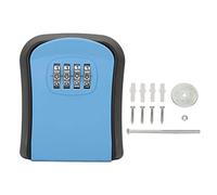 Boîte à clé Murale, Boîte ombinaison à 4 Chiffres pour L'extérieur avec capacité de 5 Clés, Coffre-fort à clé pour Intérieur (Bleu)