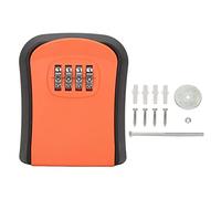 Boîte à clé Murale, Boîte à clé à Combinaison à 4 Chiffres pour L'extérieur avec capacité de 5 Clés, Coffre-fort à clé pour Intérieur (Orange)
