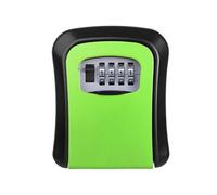 Boite a Clef Coffre-Fort Mural for clés avec Combinaison à 4 Chiffres et Mot de Passe, boîte de Rangement secrète for clés, en Plastique ABS, for intérieur et extérieur, Disque U(Green)