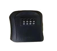 Boite a Clef Serrure à combinaison for porte-clés, fixation murale, étanche, mots de passe à 4 chiffres, 5 clés, boîte de rangement, facile à fixer, coffre-fort for la maison ou le bureau(Black Medium