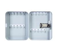 Boite a Clefs avec Code Chiffré, Armoire À Clés en Acier, Organiseur de Clés Numérique Réinitialisable, pour Maison, Bureau(Pallid,20-Key)