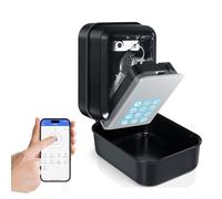 Boite a Clefs Securisee Exterieur, Boite a Clef Connectée BluetoothApplication Mobile et Code PIN Boite a Clefs à Code Murale pour Airbnb, Bureaux, Maisons, Garages et Visiteurs