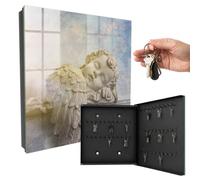 Boîte à clés 30x30x5 cm Ange endormi Porte Droite Noir