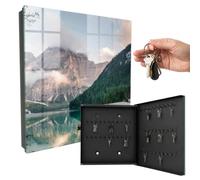 Boîte à clés 30x30x5 cm Magie des Montagnes Porte Droite Noir