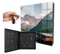 Boîte à clés 30x30x5 cm Magie des Montagnes Porte Gauche Noir
