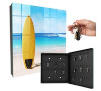Boîte à clés 30x30x5 cm Paradis du Surf Porte Droite Noir