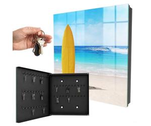 Boîte à clés 30x30x5 cm Paradis du Surf Porte Gauche Noir