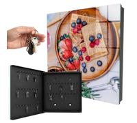 Boîte à clés 30x30x5 cm Petit-déjeuner aux Fruits Porte Gauche Noir | Rangement | Sécurité | Accroche-clés | Coffret | Boîtier | Décoratif | Crochet | Mobilier | Attache | Fixation | Entrée