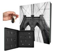 Boîte à clés 30x30x5 cm Un Chef-d'œuvre Architectural Porte Gauche Noir
