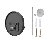 Boîte à clés à combinaison avec mot de passe, rangement compact et sécurisé | Code PIN à 4 chiffres, aucune clé nécessaire, élégant rond noir gris, peut contenir des clés, des cartes, un tiroir de bureau