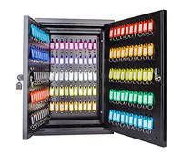 Boîte à clés avec 200 crochets, support mural, sans danger pour voiture, hôtel, bureau, maison - Noir