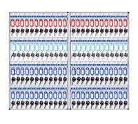 Boîte à clés de grande capacité, 72/96/120 clés, rangement sécurisé pour clés, zle des biens immobiliers, dites adieu aux clés encombrées (couleur : serrure à clé argentée, taille : 72 clés)