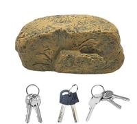 Boîte à clés en fausse roche,boîte à clés en pierre | Boîte de rangement créative en résine à l'extérieur de Key Rock | La nouveauté ressemble à une véritable pierre ornementale, cache-clé de rechange