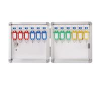 Boîte à clés en métal sécurisée pour 12, 24, 32, 48, 72 crochets, fixation murale avec serrure pour chambre, bureau et sécurité à domicile, 12 embouts