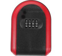 Boîte à Clés Extérieure Murale Rouge à Combinaison Quatre Chiffres | Plastique, Code Réinitialisable, Accès Pratique pour Clés de Portail, Entrée Principale, Propriétaires et Gestionnaires