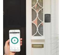 Boîte à clés intelligente avec reconnaissance d'empreintes digitales compatible avec l'application Tuya - Coffre-fort électronique résistant aux intempéries - Serrure en métal noir pour un rangement