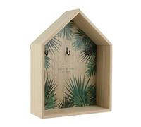 TOTALLY ADDICT HD4951 Boite à Clés Maison Jungle, MDF, Beige-Vert, 21 x 8 x 28 cm