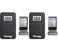 Boîte à clés MASTER LOCK, montage mural, à capot, taille moyenne, utilisation en extérieur, kit d'installation, pour usage domestique (Lot de 2)