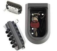 Fishtec - Boîte à clés Murale à Combinaison - Jusquà 10 Codes à 3 Chiffres, Alliage Zinc Aluminium, 10,7 x 6,5 x 6 cm - Sécurise Les clés de Votre Maison et Location - Vis et Chevilles