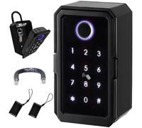 Boîte à Clés Murale avec Code Sécurisé, Boite a Clef Securisee, 4 Modes D'ouverture : APP, Empreinte Digitale, Code, Carte de Proximité, pour Appartements Bureaux Écoles Garages Entrepôts Maisons