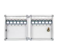 Boîte à clés murale avec serrure à clés - Armoire à clés sécurisée pour valets, hôtels et maisons - Rangement de gestion des clés verrouillable (12 clés, 21 x 21 cm)