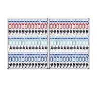 Boîte à clés murale de grande capacité pour appartements et agences immobilières Argenté 72 bits Solution d'organisation et de stockage