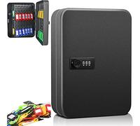 Boîte à clés murale durable - Coffre-fort à 48 clés avec serrure en métal - Armoire de rangement pour clés 50 étiquettes incluses Grande capacité pour la maison, le bureau, le garage, l'hôtel, le lieu