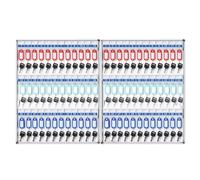 Boîte à clés murale pour 12 à 180 clés, rangement sécurisé en intérieur et en extérieur pour la maison, le bureau et le commerce, nization facile avec étiquettes et autocollants inclus