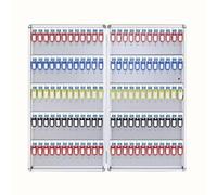 Boîte à clés murale pour agences immobilières - Armoire à clés sécurisée (120 crochets) - Solution pour clés et contrôle d'accès